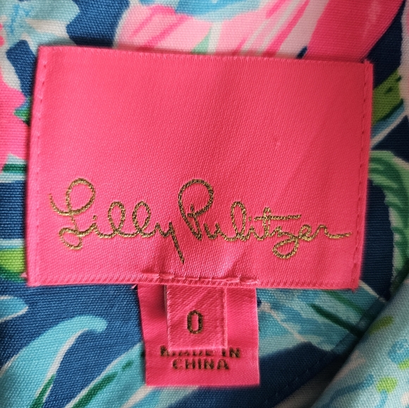 Lilly Pulitzer Kelby Stretch Shift Dress Macaw Blue Sweet Escape NWOT Size 0 - Picture 15 of 16